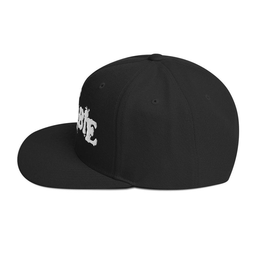 MerchMoment Rob Zombie Classic Logo Black Embroidered Snap Back Hat