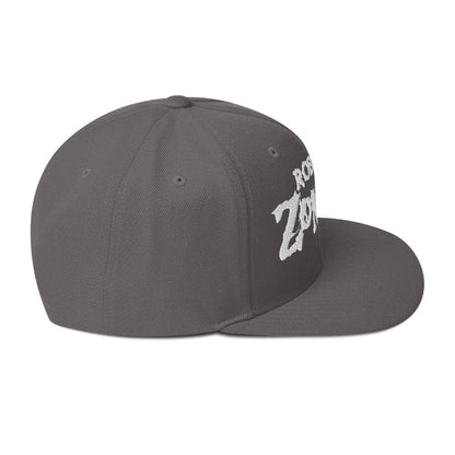 MerchMoment Rob Zombie Classic Logo Grey Embroidered Snap Back Hat