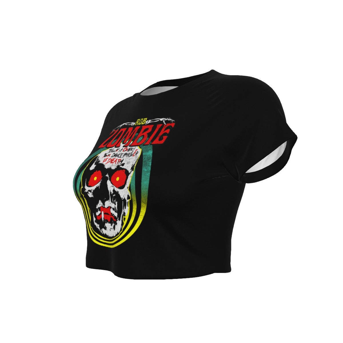 MerchMoment Rob Zombie Clown Skull Women's Crop Top [Apparel] Officially Licensed