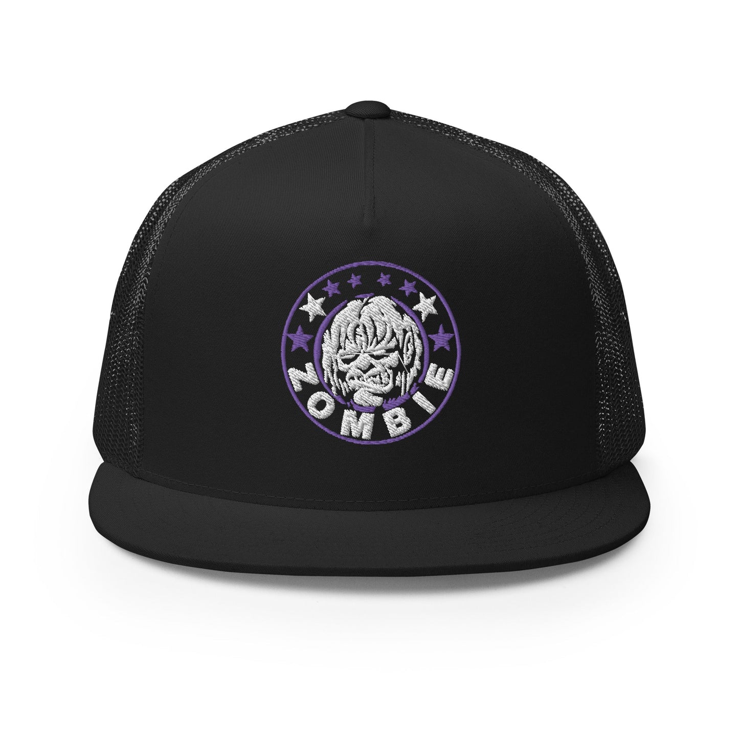 MerchMoment Rob Zombie Purple Circle Embroidered Trucker Hat