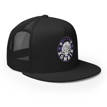 MerchMoment Rob Zombie Purple Circle Embroidered Trucker Hat
