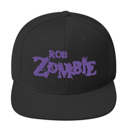 MerchMoment Rob Zombie Purple Logo Embroidered Snapback Hat