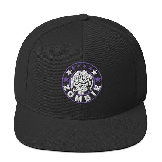MerchMoment Rob Zombie Staring Black Embroidered Snap Back Hat Officially Licensed