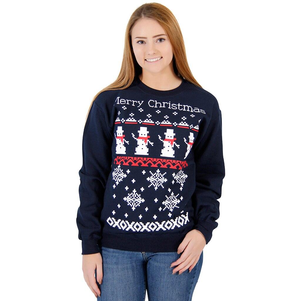 Merry Christmas Snowmen & Snowflakes 8-Bit Sweatshirt
