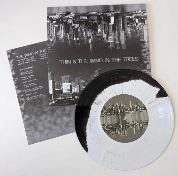 Thin & The Wind In The Trees Split (HALF BLACK/HALF WHITE VINYL 7") Vinyl Record