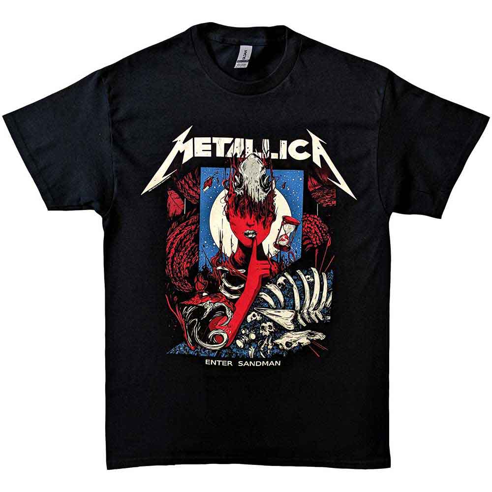 Metallica Enter Sandman Poster Mens T Shirt Black Officially Licensed