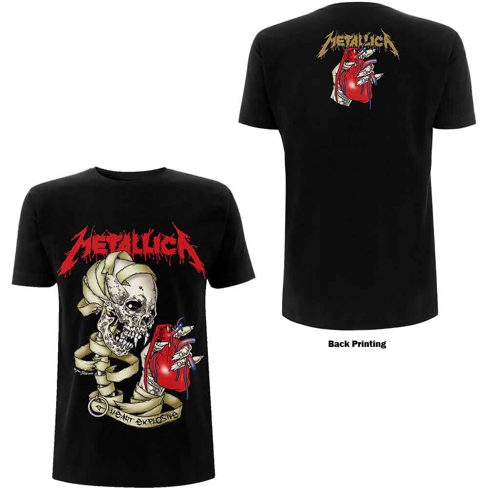 Metallica Heart Explosive Mens T Shirt Officially Licensed