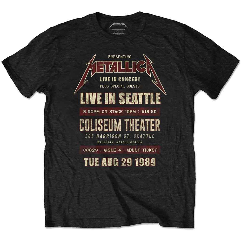 Metallica Seattle '89 [T-Shirt] Officially Licensed