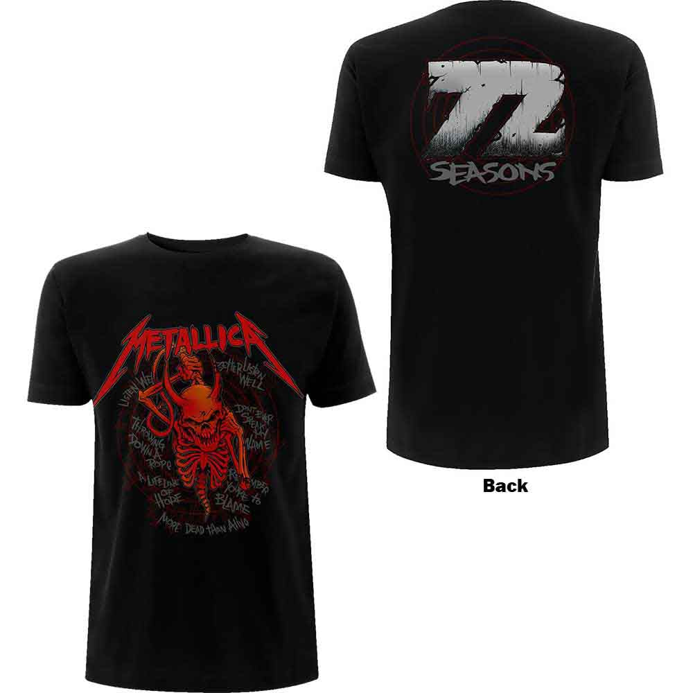 Metallica Skull Screaming Red 72 Seasons [T-Shirt] Officially Licensed