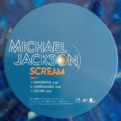 Michael Jackson Scream (GLOW IN THE DARK + BLUE SPLATTER VINYL) Vinyl Record