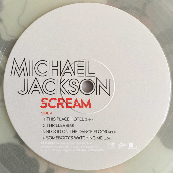 Michael Jackson Scream (GLOW IN THE DARK + BLUE SPLATTER VINYL) Vinyl Record