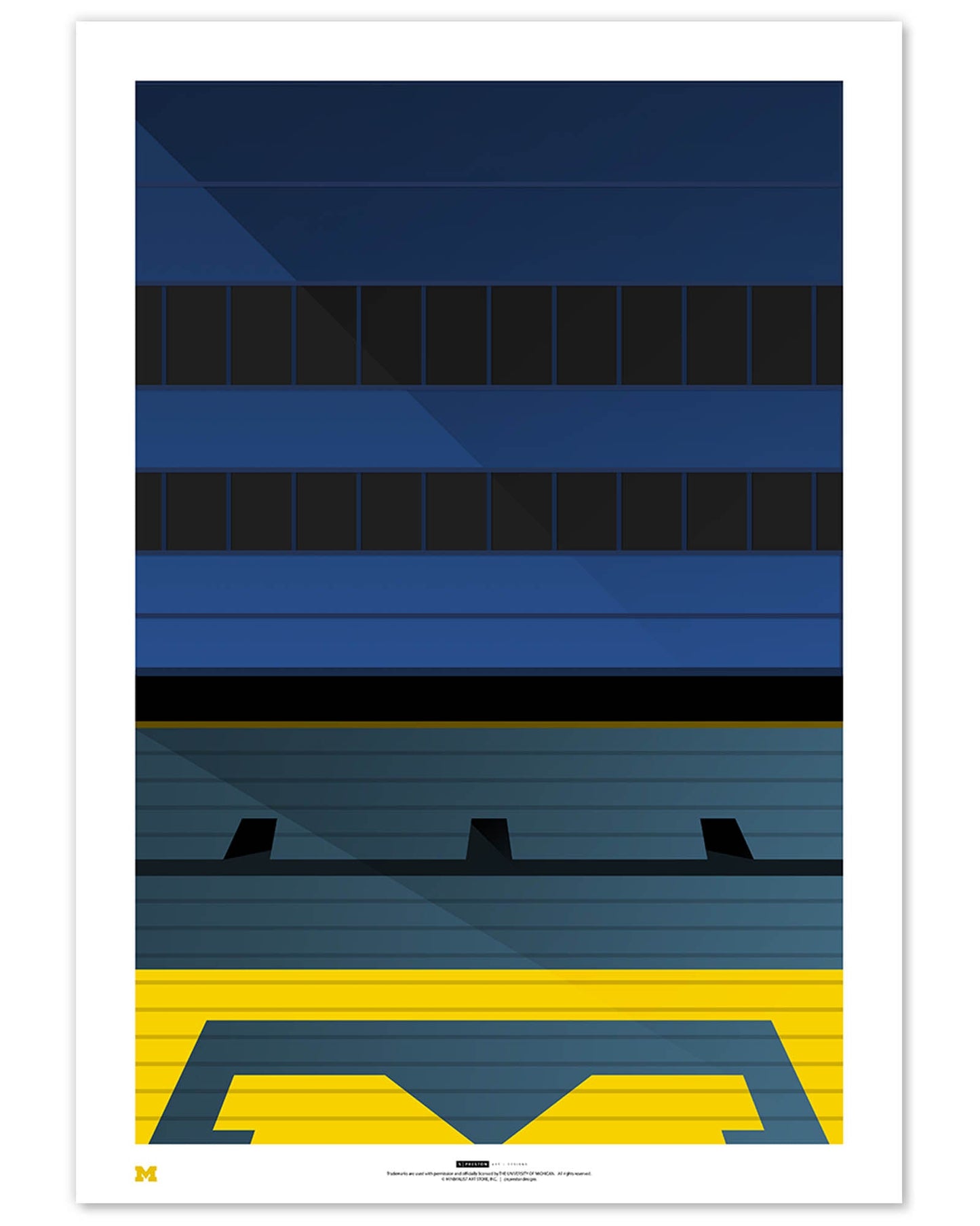 Minimalist Michigan Stadium (Grandstand)