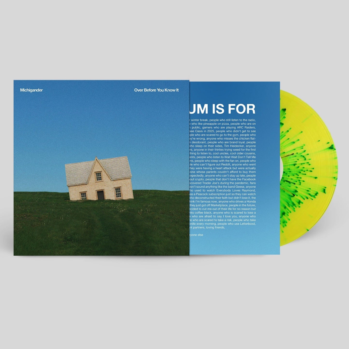 Michigander - Over Before You Know It (Indie Exclusive) [Sunny Lawn Splatter] [Vinyl] Vinyl Record