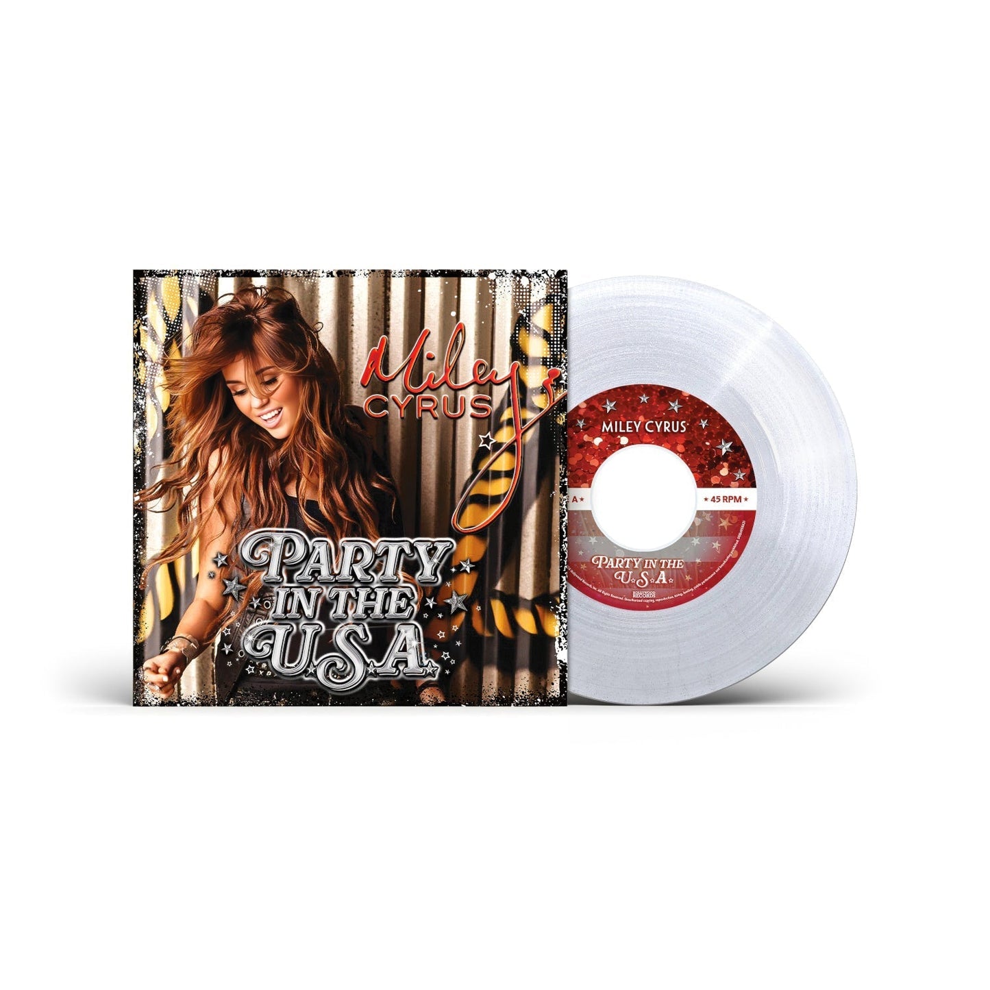 Miley Cyrus - Party In The U.S.A. [Clear/Glitter 7" Single] [Vinyl] Vinyl Record