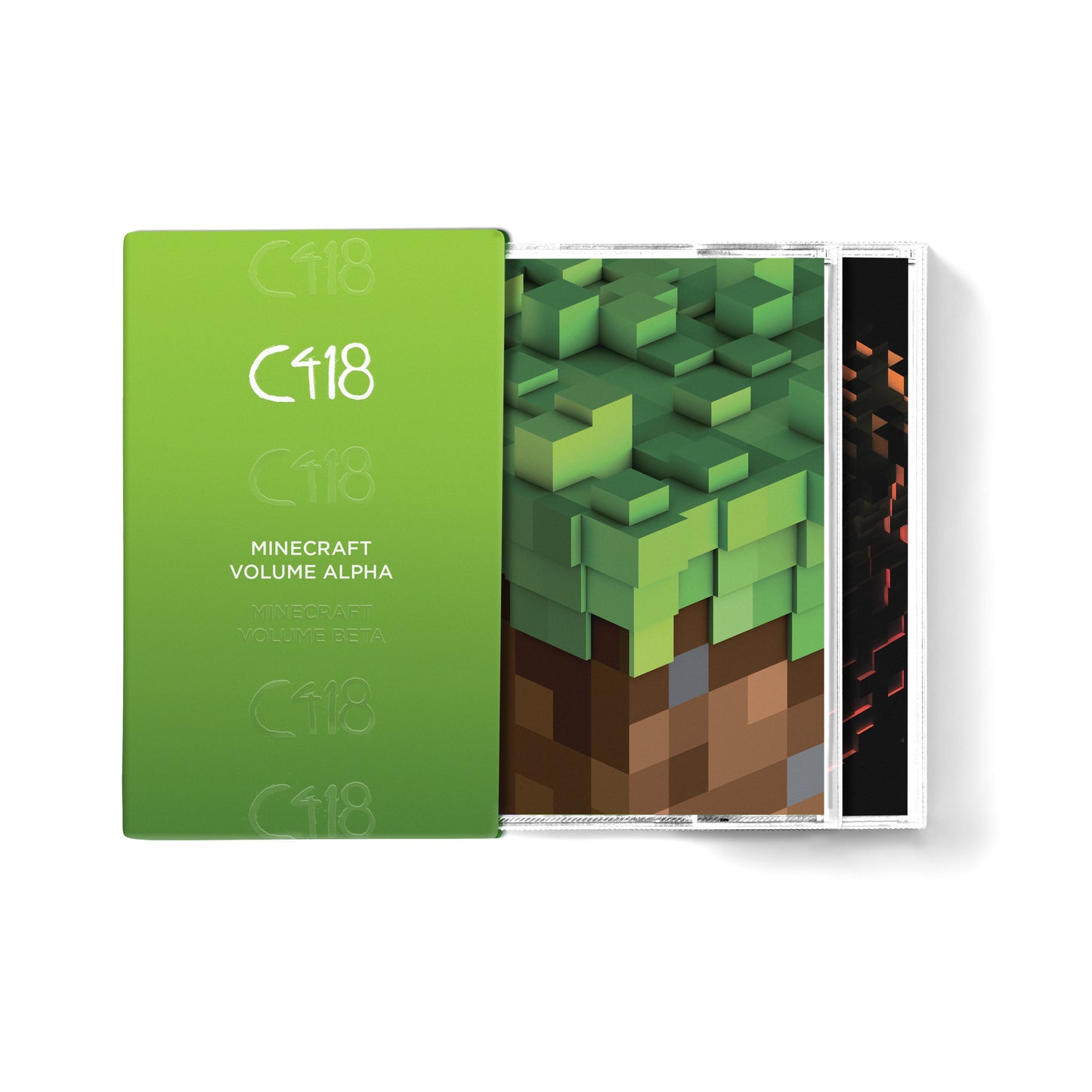 Minecraft: Alpha + Beta (2xCassette - Green w/ White Ink & Orange w/ White Ink) Vinyl Record