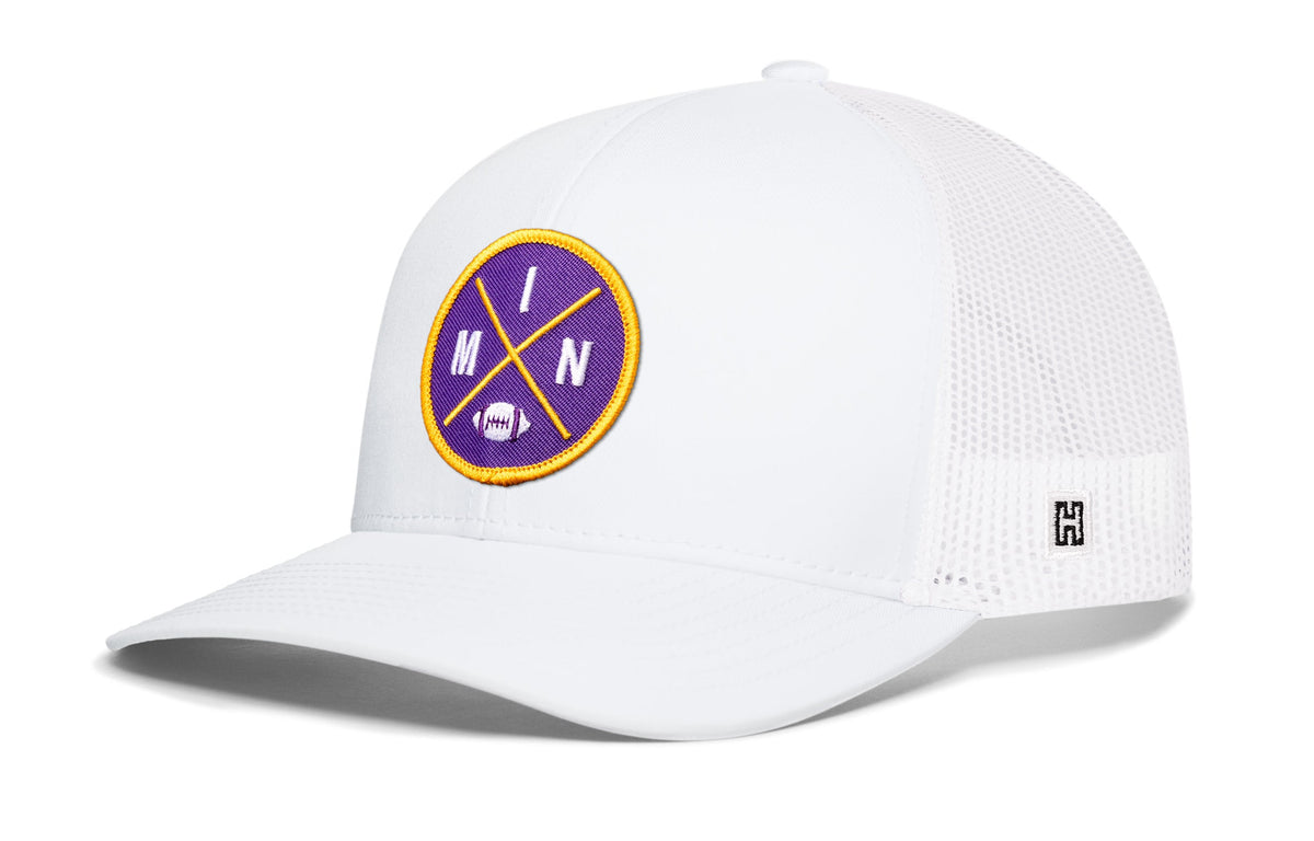 Minnesota Trucker Hat  |  Black MIN X Football Snapback