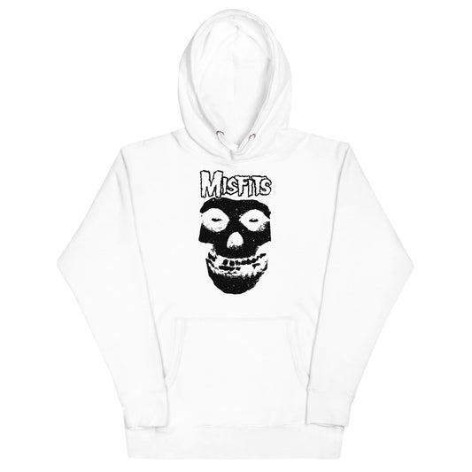 Misfits Black Skull Mens Hoodie White