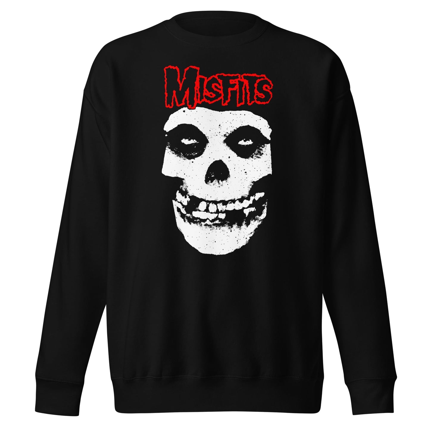 Misfits Red Skull Mens Sweatshirt Black