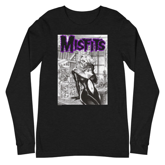 Misfits Cocktail Dress Mens Long Sleeve Shirt Black