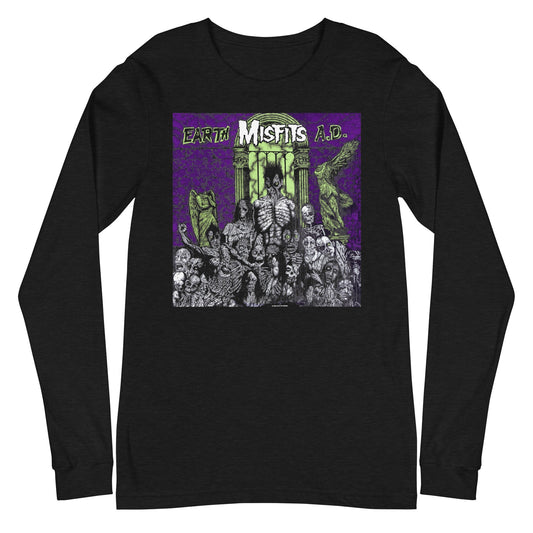 Misfits Earth Mens Long Sleeve Shirt Black