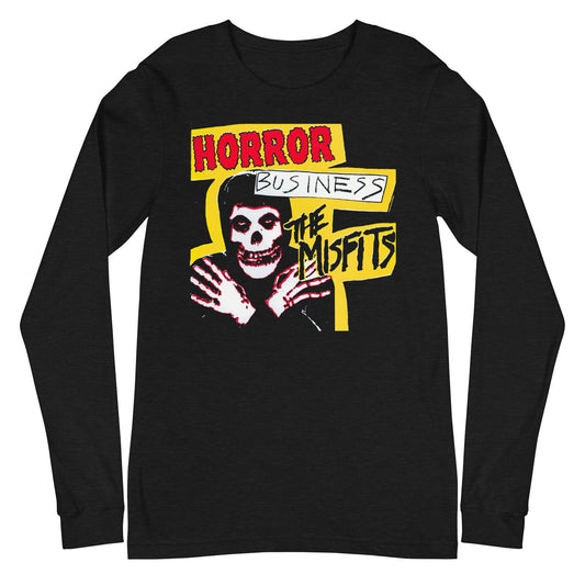 Misfits Horror Business Mens Long Sleeve Shirt Black