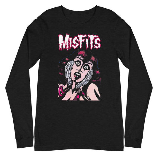 Misfits Screaming Mens Long Sleeve Shirt Black