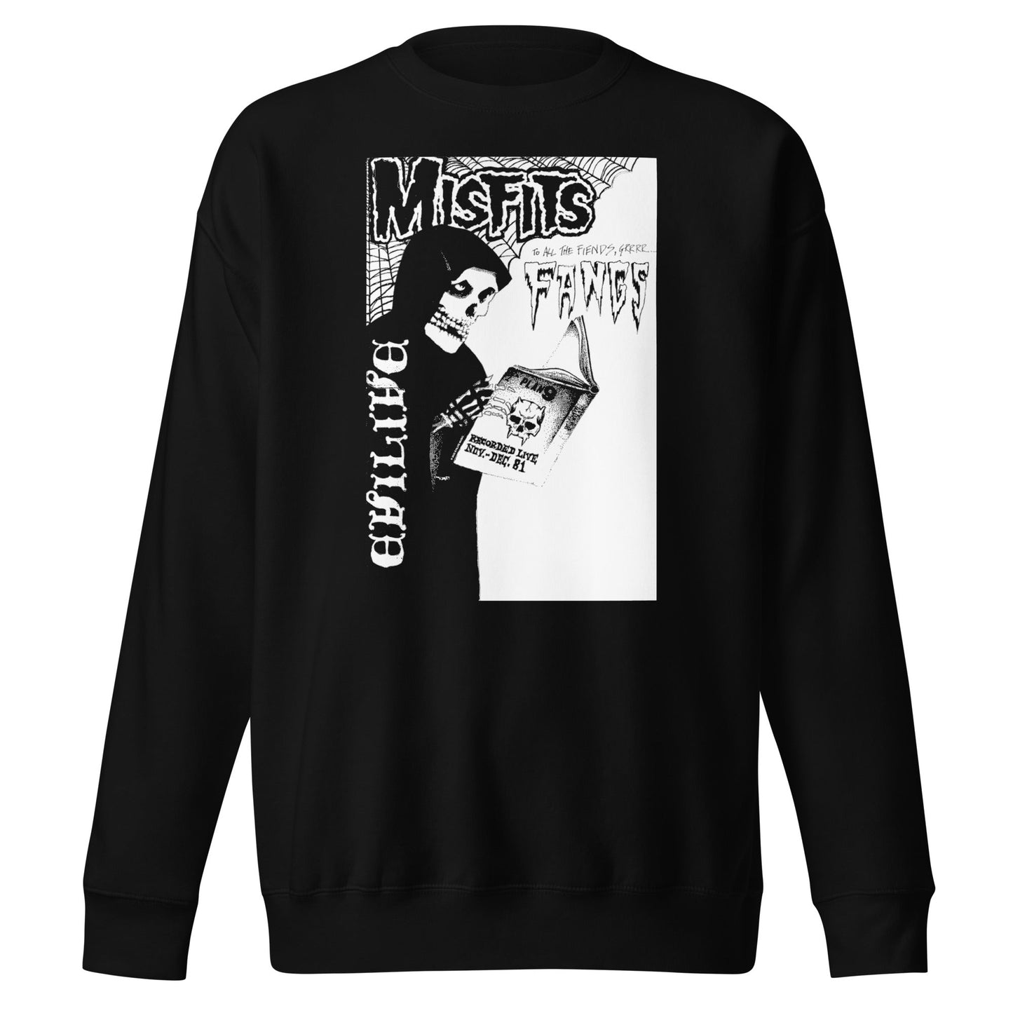 Misfits Fangs Mens Sweatshirt Black