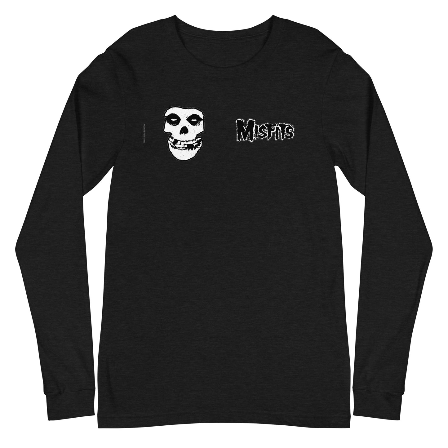 Misfits Small Skull Mens Long Sleeve Shirt Black