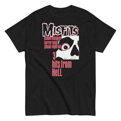 Misfits 3 Hits From Hell Officially Licensed Mens T Shirt Black