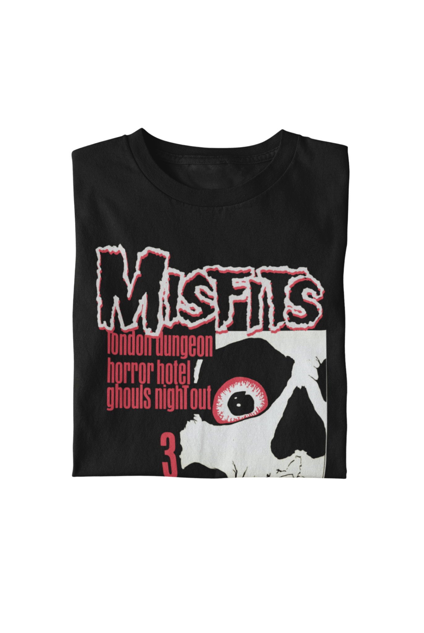 Misfits 3 Hits From Hell Officially Licensed Mens T Shirt Black
