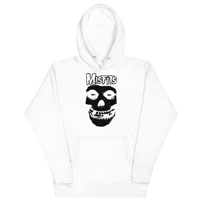 Misfits Black Skull Classic Mens Officially Licensed Hoodie White