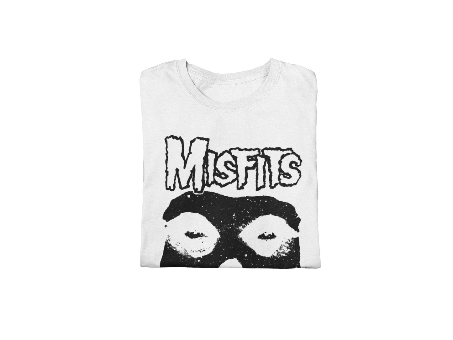 Misfits Black Skull Jumbo Print Mens T Shirt White