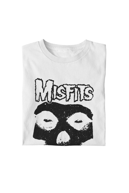Misfits Black Skull Officially Licensed Mens T Shirt White