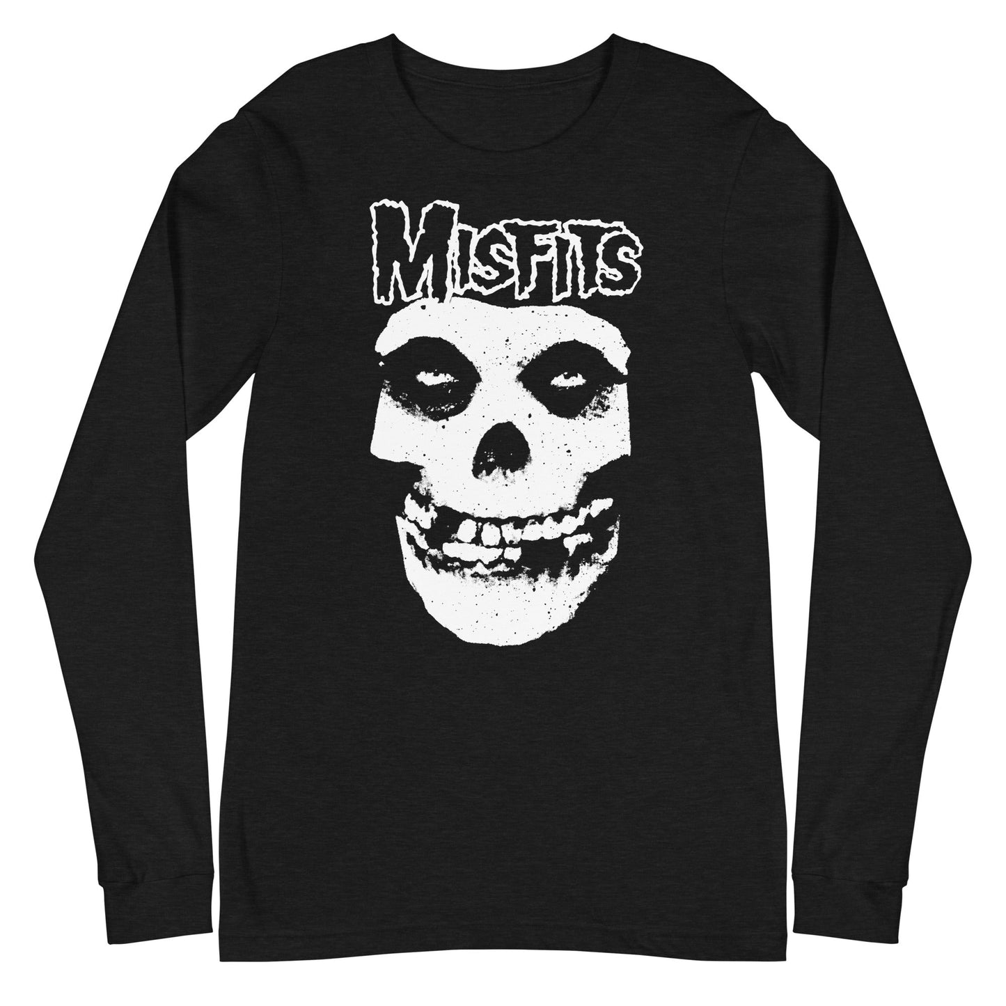 Misfits Classic Skull Logo Mens Long Sleeve Shirt Black