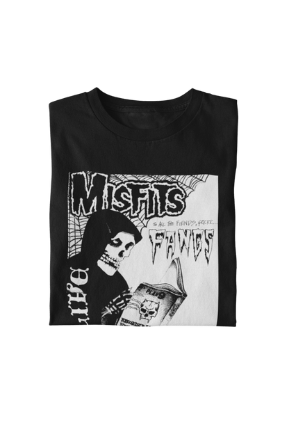 Misfits Fangs Officially Licensed Mens T Shirt Black