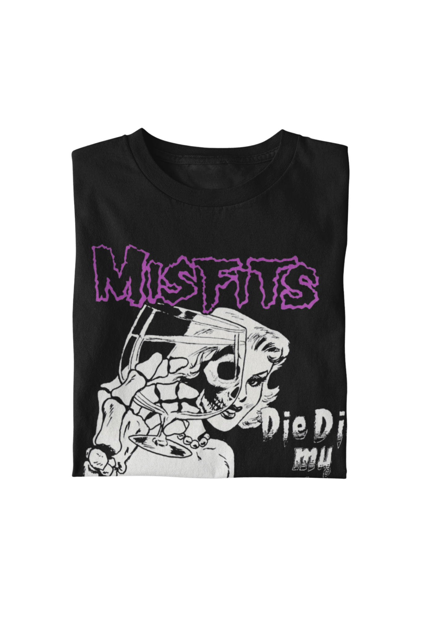 Misfits Looking Glass Officially Licensed Mens T Shirt Black
