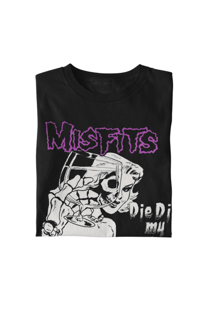 Misfits Looking Glass Officially Licensed Mens T Shirt Black