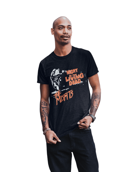 Misfits Night of the Living Dead Officially Licensed Mens T Shirt Black