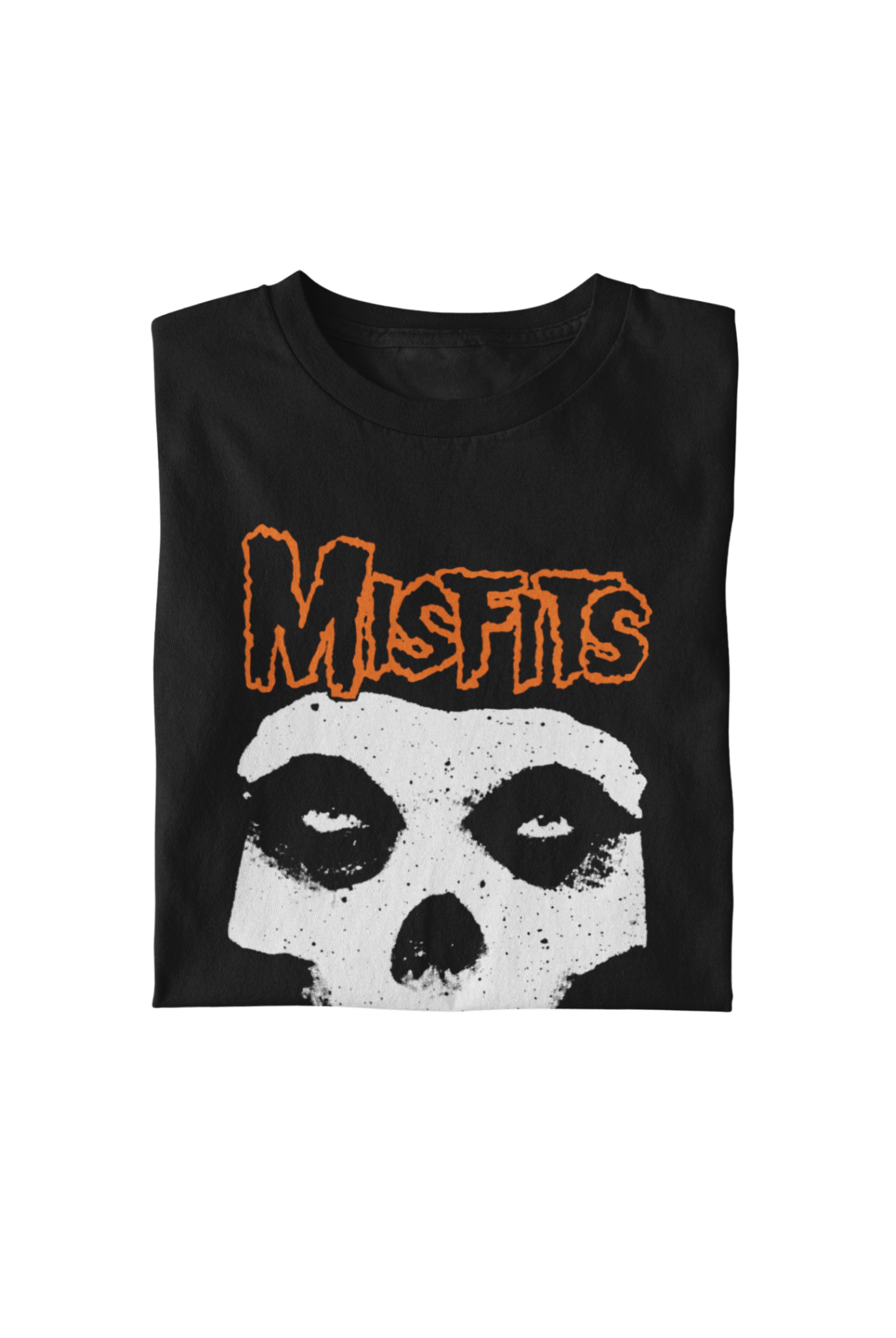 Misfits Orange Skull Officially Licensed Mens T Shirt Black