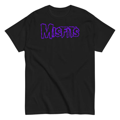 Misfits Purple Drip Logo Officially Licensed Mens T Shirt Black