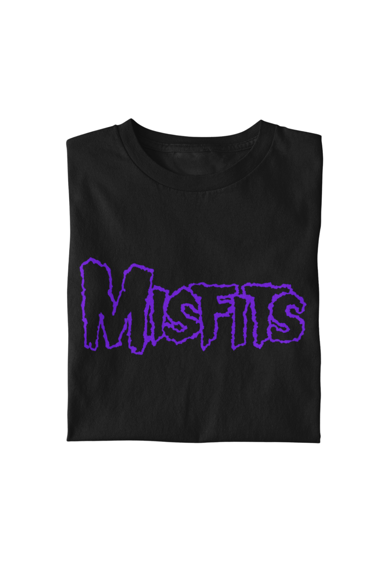 Misfits Purple Drip Logo Officially Licensed Mens T Shirt Black