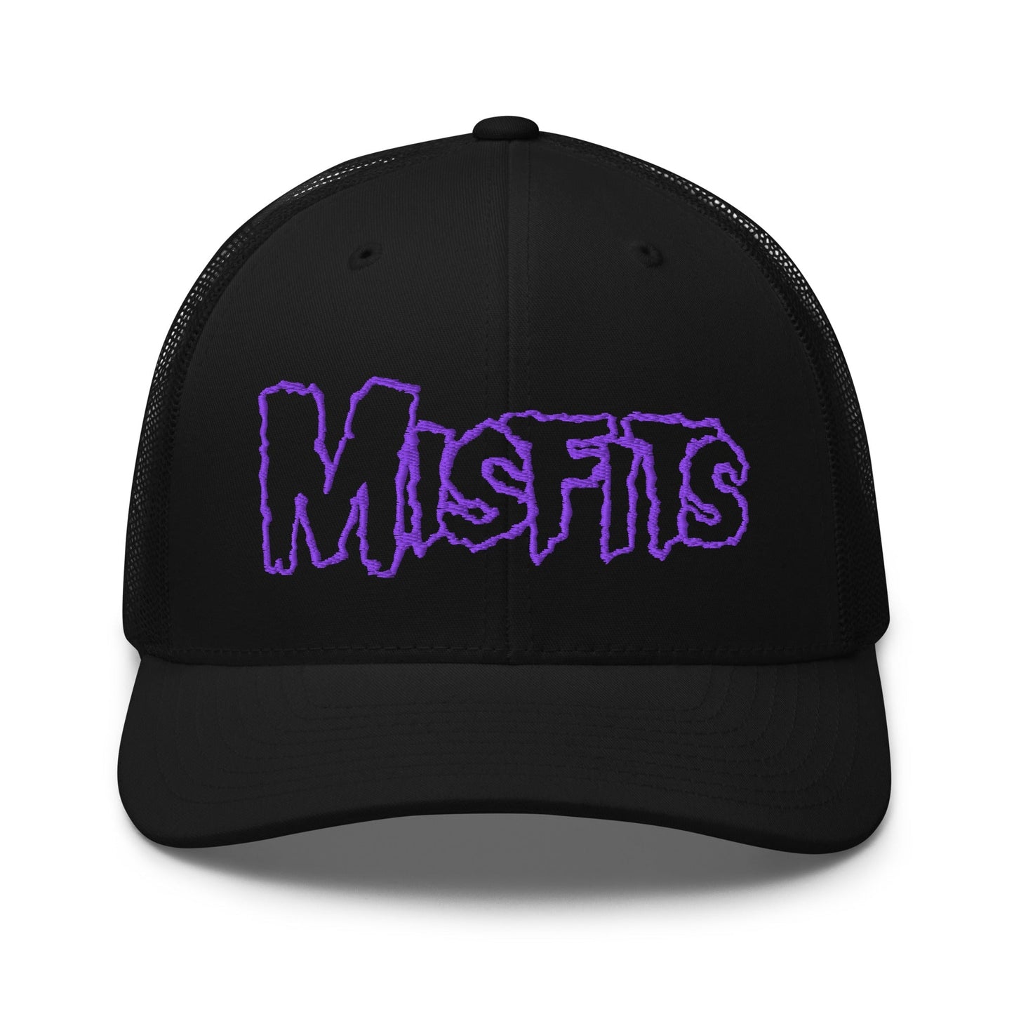 Misfits - Purple Drip Logo Trucker HD Embroidered Hat Black Officially Licensed