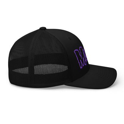 Misfits - Purple Drip Logo Trucker HD Embroidered Hat Black Officially Licensed
