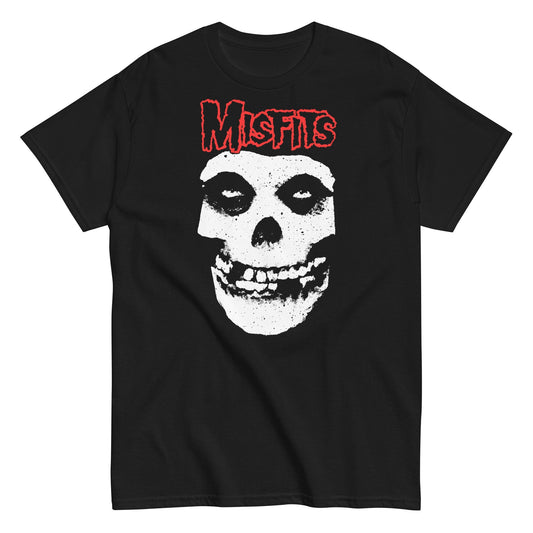 Misfits Red Skull Mens T Shirt Black