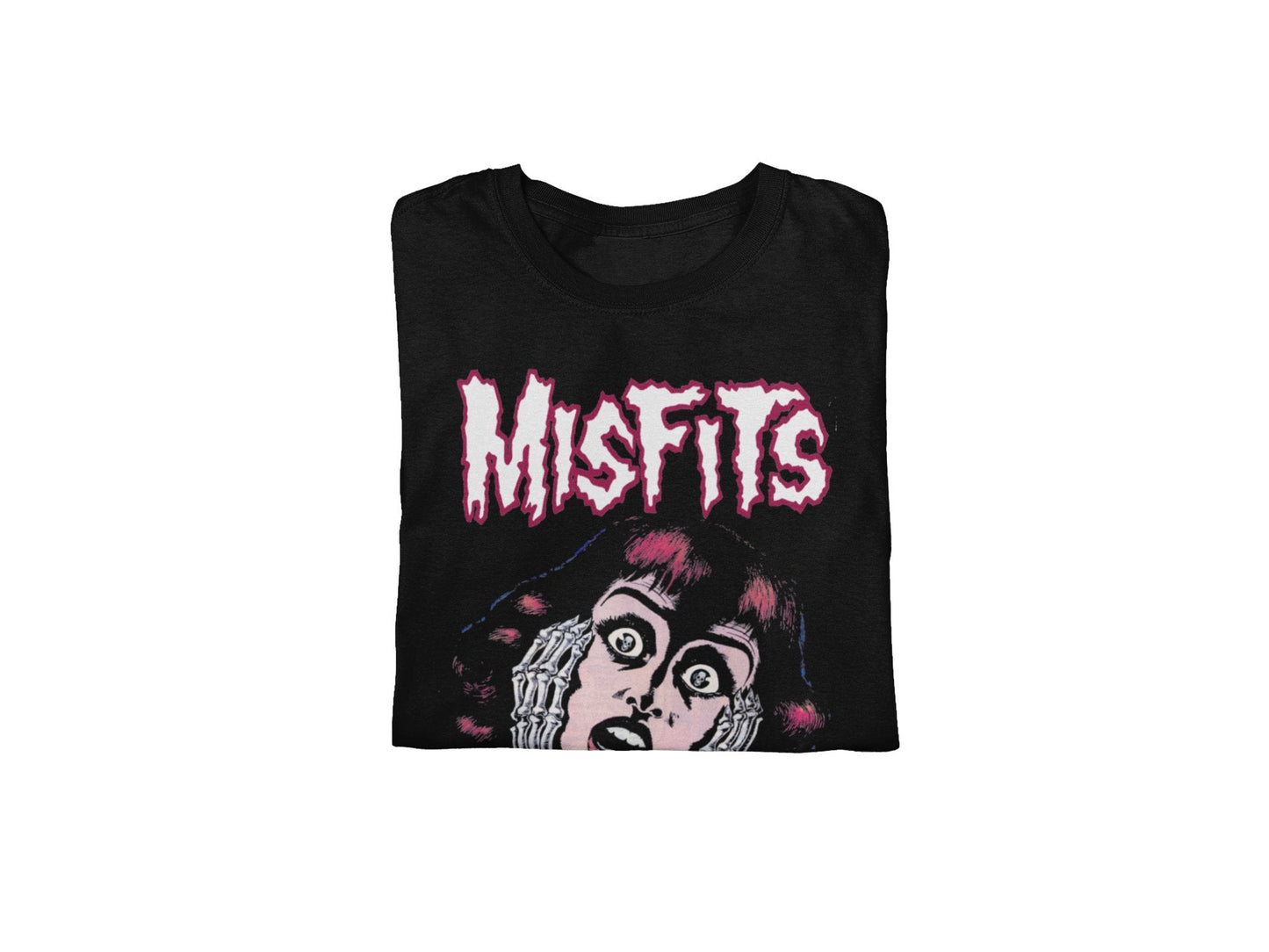 Misfits Screaming Jumbo Print Officially Licensed Mens T Shirt Black