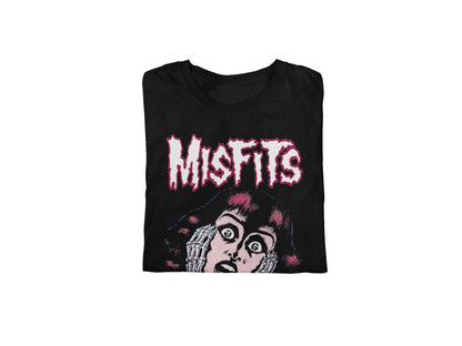 Misfits Screaming Jumbo Print Officially Licensed Mens T Shirt Black