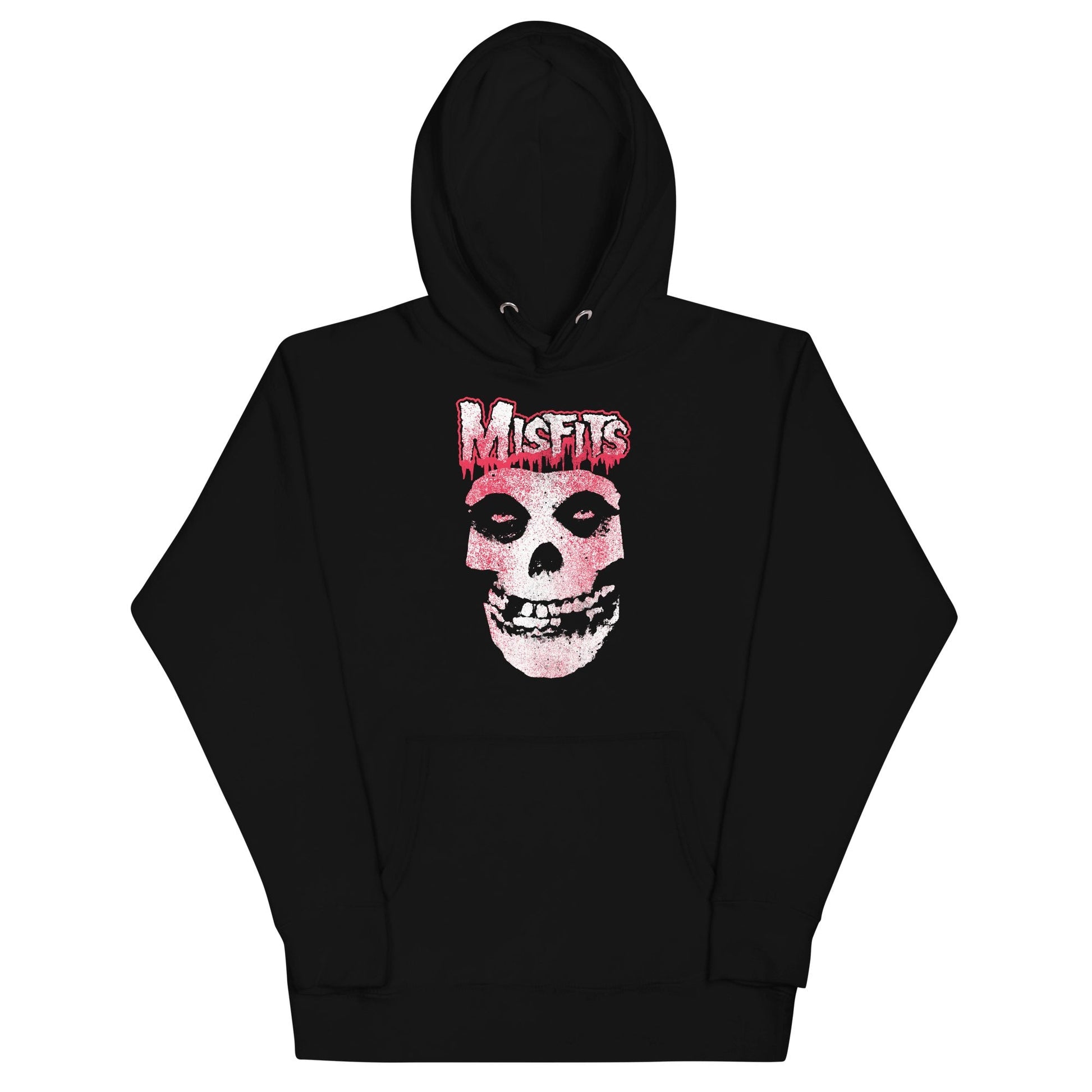 Misfits Tagged Skull Classic Mens Officially Licensed Hoodie Black
