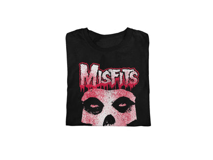 Misfits Tagged Skull Jumbo Print Mens T Shirt Black