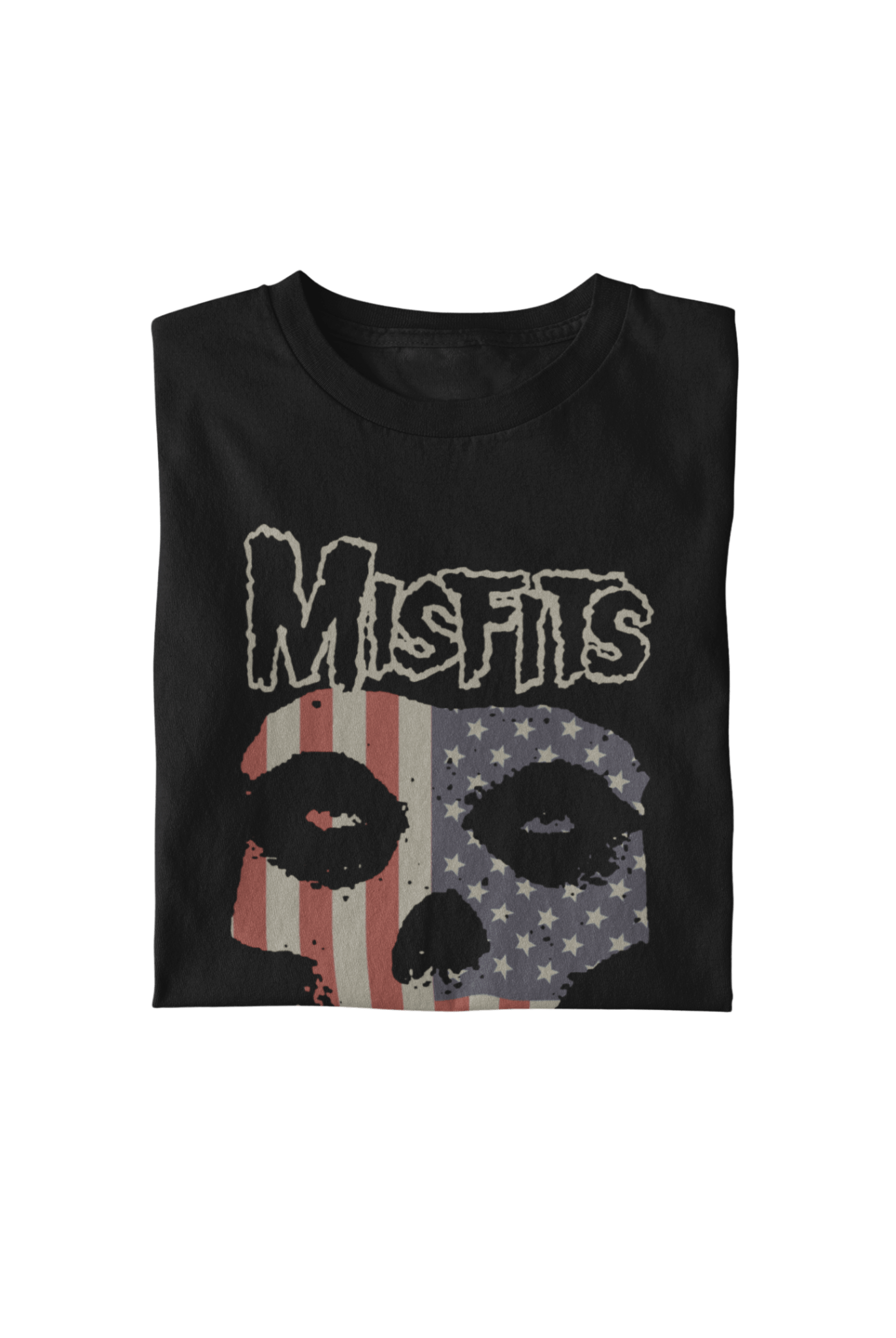 Misfits USA Skull Officially Licensed Mens T Shirt Black