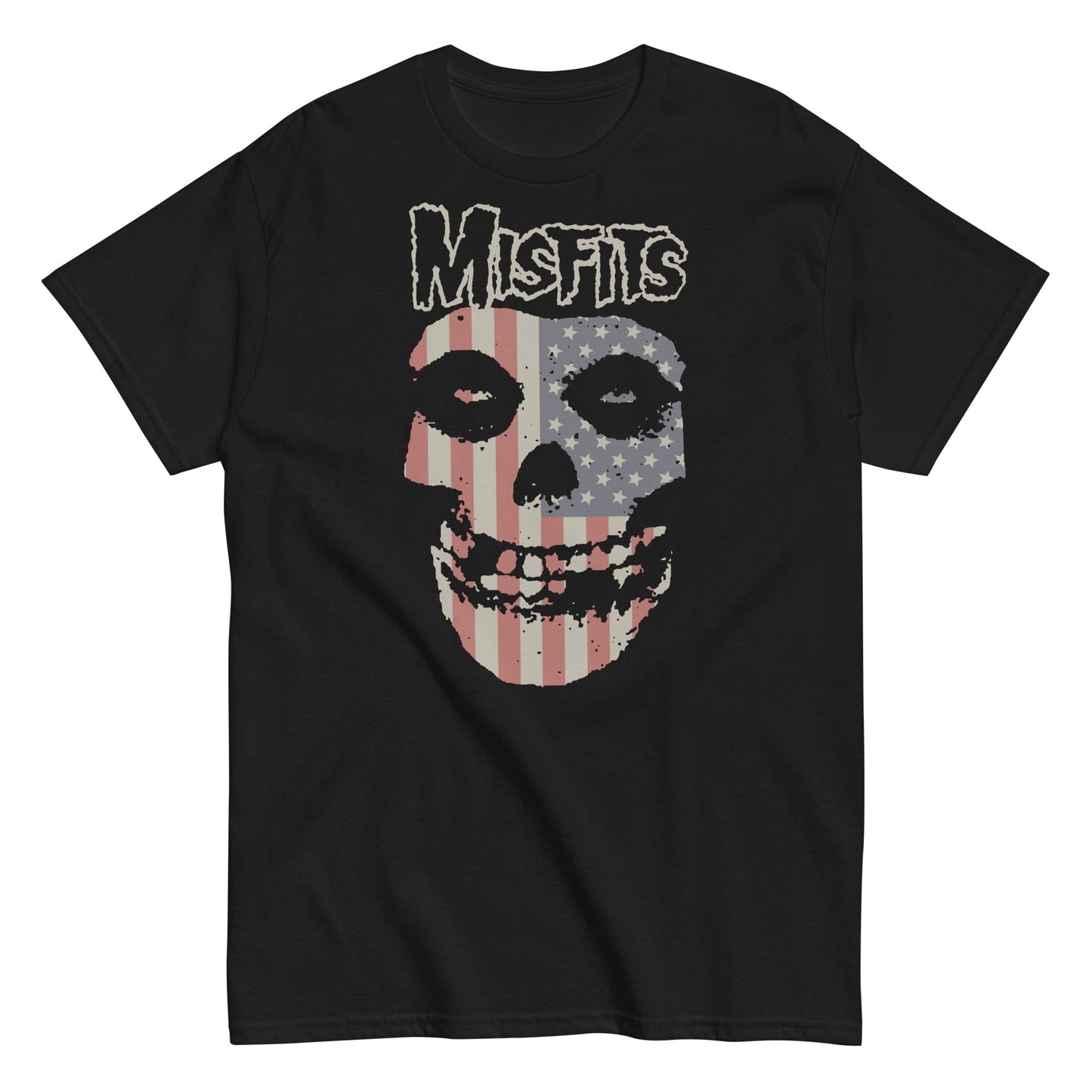 Misfits USA Skull Mens T Shirt Black